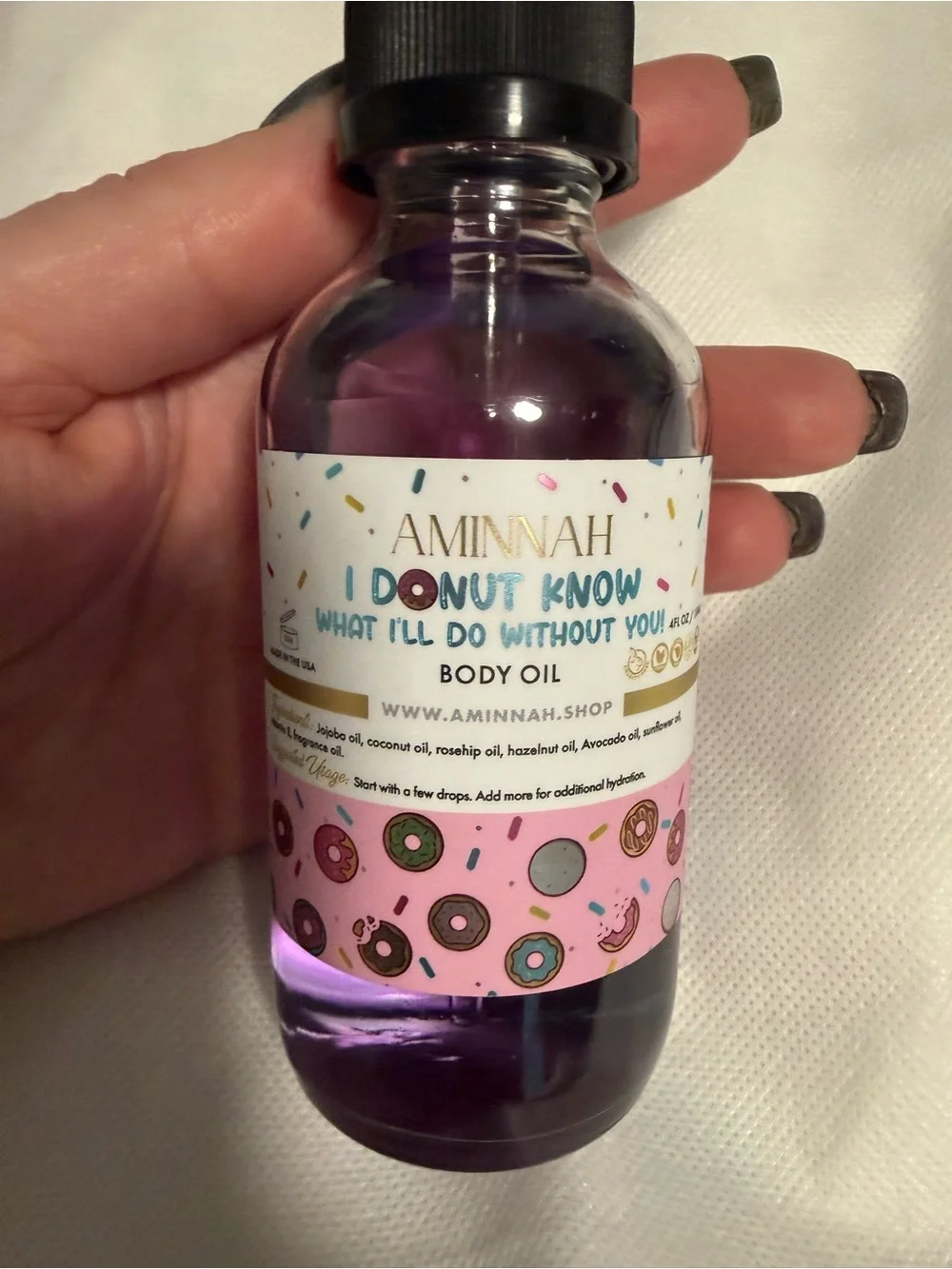 Aminnah “I Donut Know what I’ll do without you” Body Oil! New